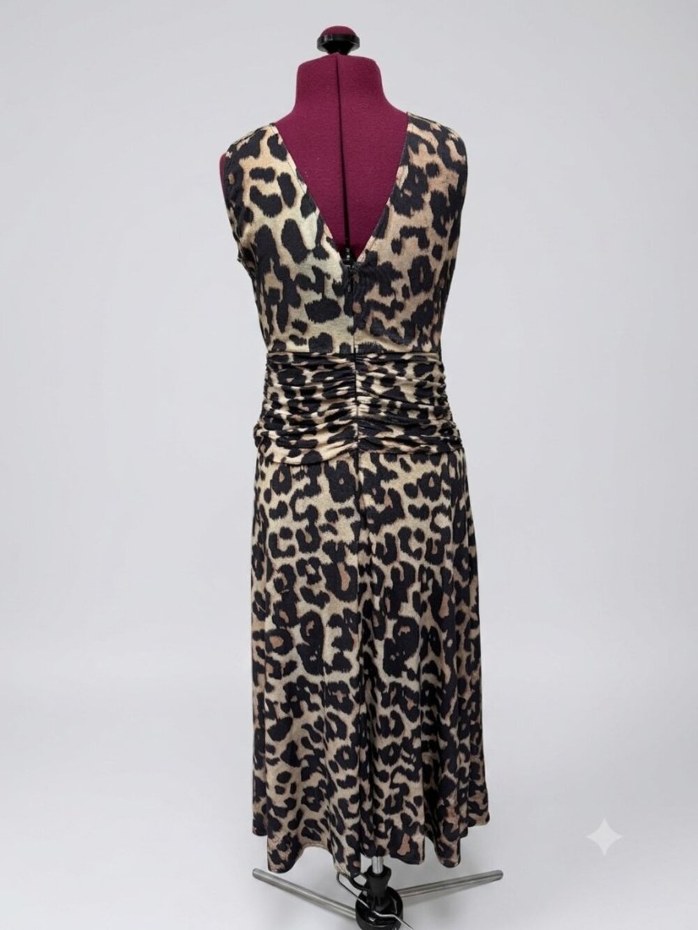 NWT Hope For Flowers by Tracy Reese Leopard Print Midi Dress - Size XS - Picture 2 of 10